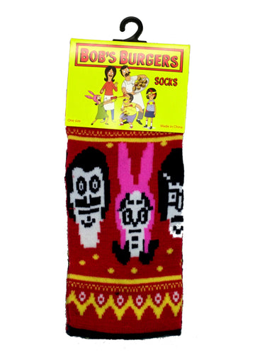 Bob's Burgers Fair Isle Style Character Socks Crew Socks