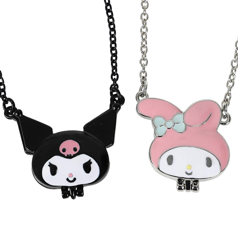 Bioworld Kuromi & My Melody 2-Piece Bestie Necklace Set