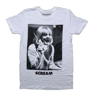 Scream Mens T-Shirt - Casey Screaming Into Phone Image