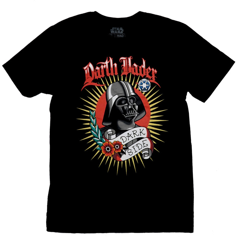 Star Wars Mens T-Shirt - Darth Vader Tattoo Dark Side Print Portrait