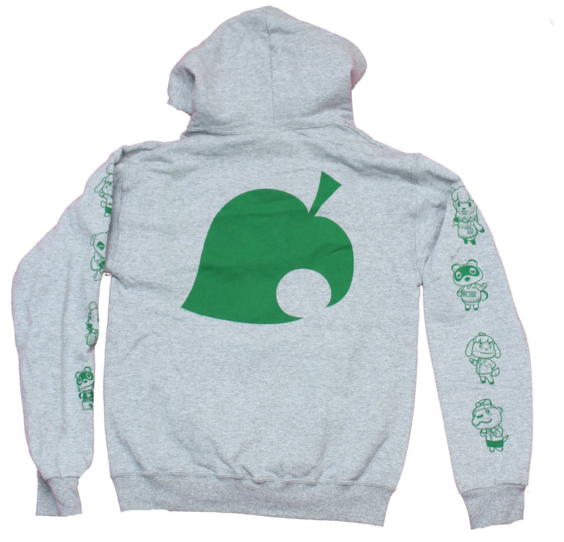 Animal Crossing Mens Hoodie  -  Character Sleeves Symbols Chest Image