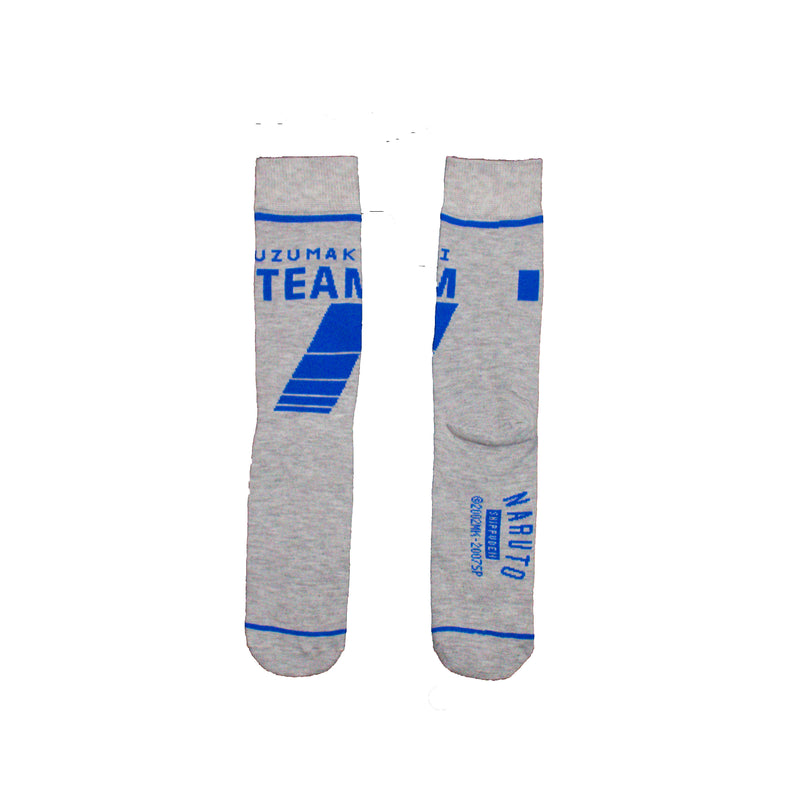 Naruto Team Uzumaki Blue Logo Men's Crew sock