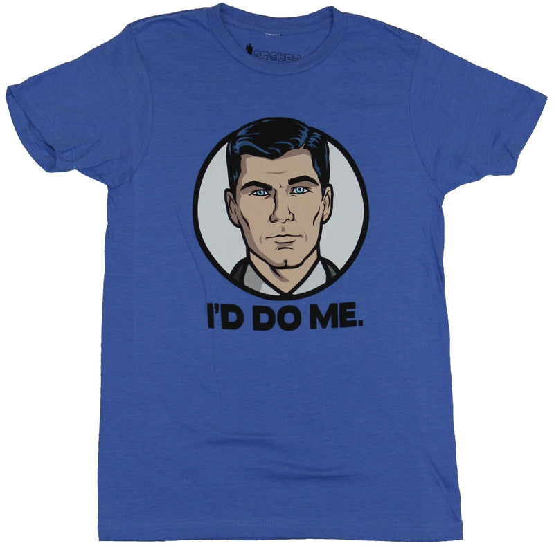 Archer TV Series Mens T-Shirt - I'd Do Me Circle Archer Portrait Image