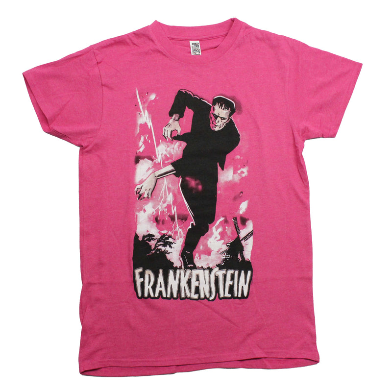 Frankenstein Mens T-Shirt - Running Past Windmill Above Name