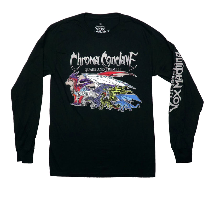 The Legend of Vox Machine Mens Long Sleeve T-Shirt -Chroma Conclave Dragons