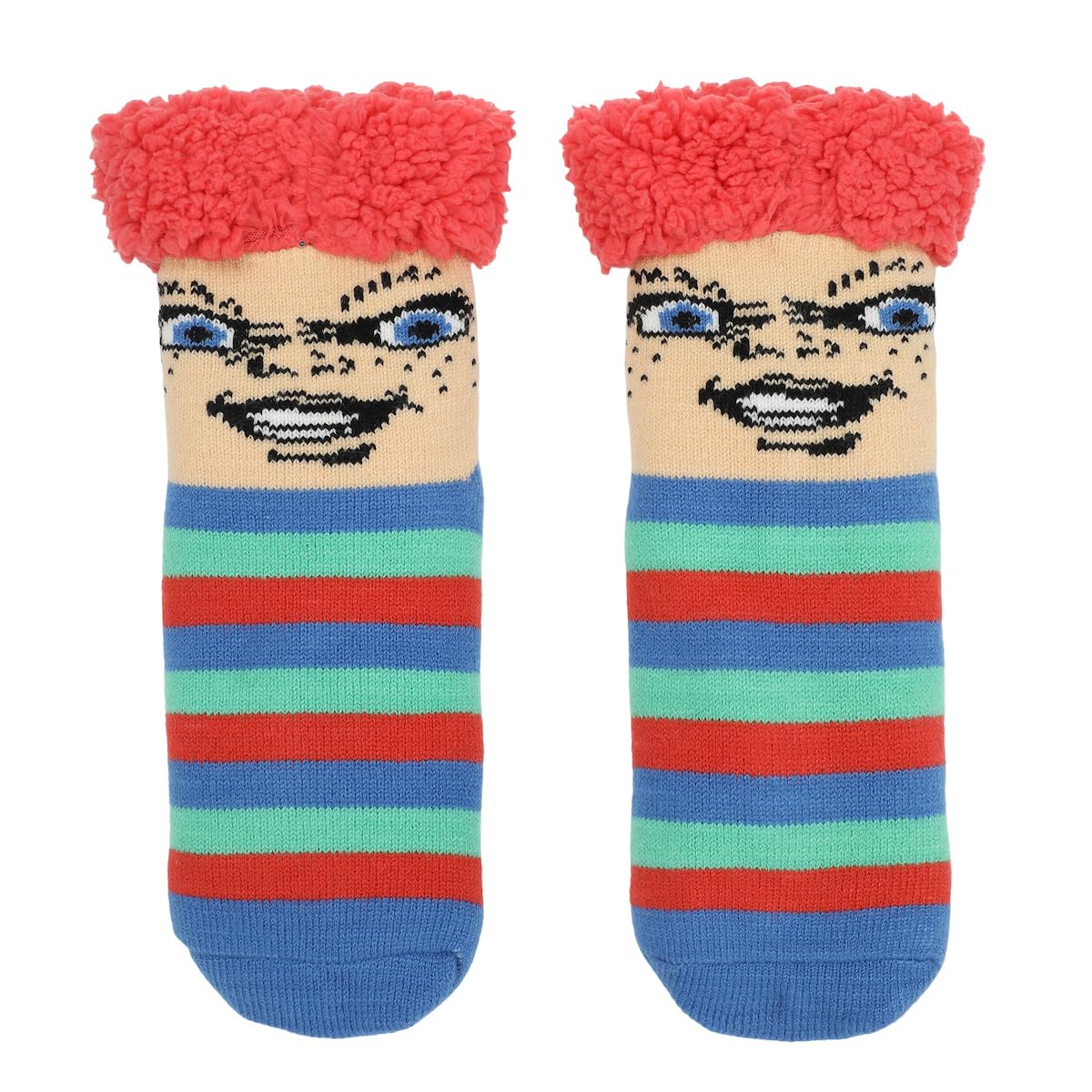 Bioworld Chucky Big Face Women's Quarter Crew Ankle Sock - Inmyparentsbasement.com
