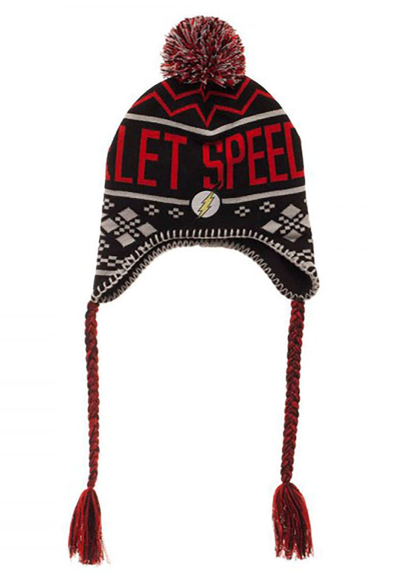 The Flash Scarlet Speedster Embroidered Acrylic Beanie Hat  Cap