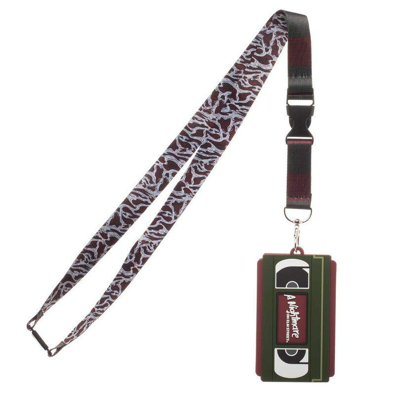 Nightmare on Elm Street Lanyard with Molded Rubber VHS ID Badge Holder