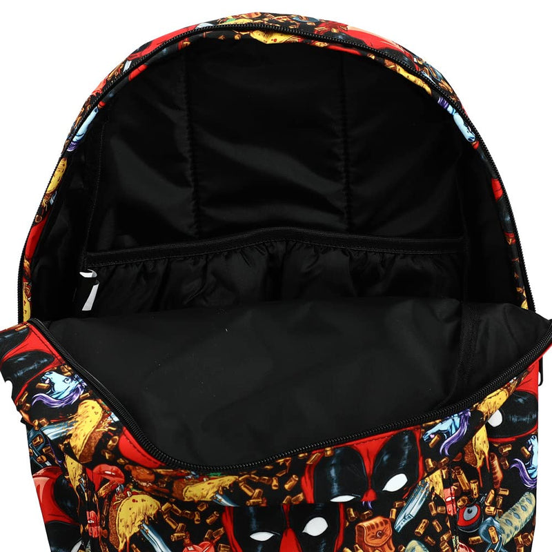 Marvel Comic Book Deadpool Junk Food Collage Tech Backpack