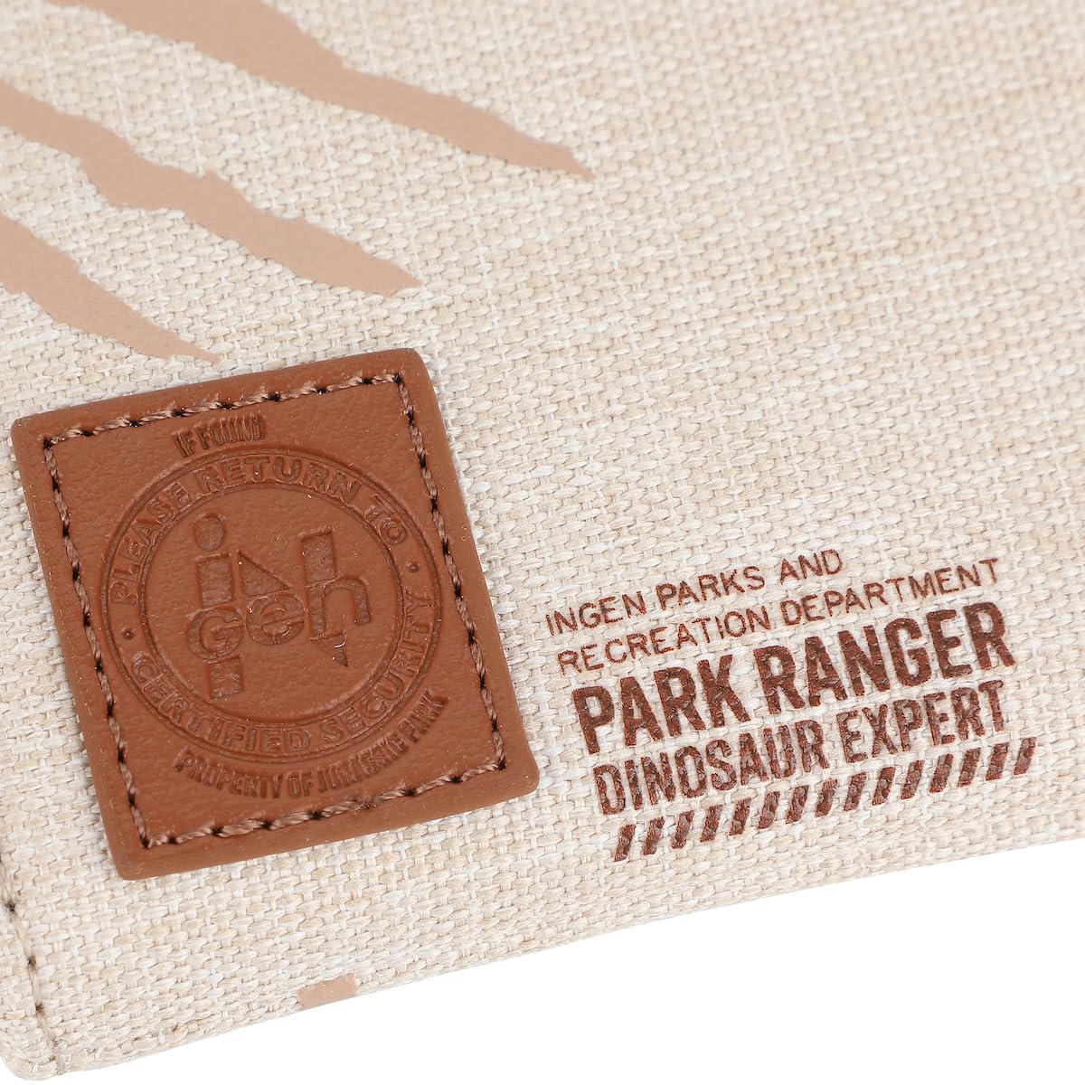 Bioworld Jurassic Park Khaki Logo L-Zip Wallet