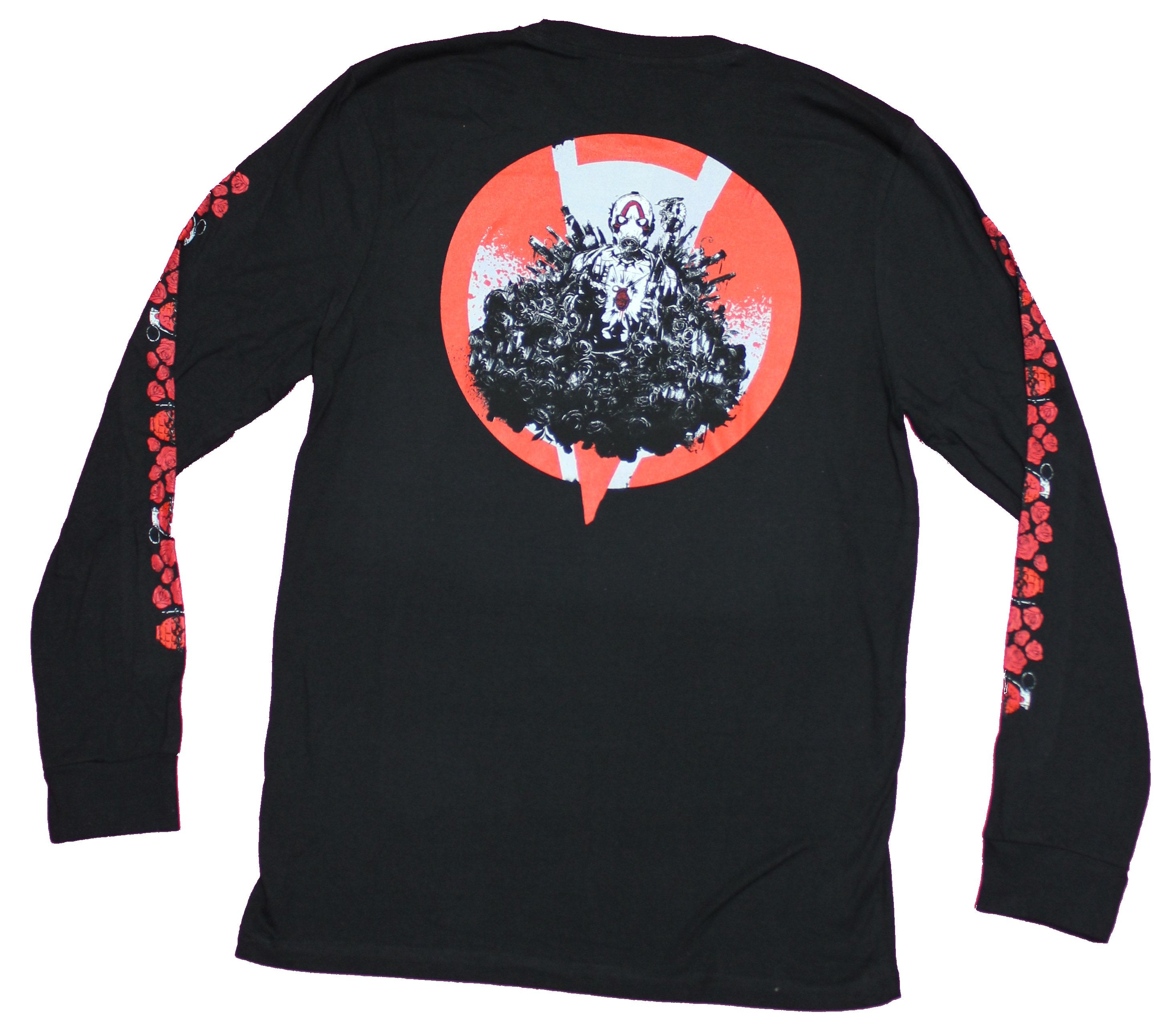 Borderlands Mens Long Sleeve T-shirt - Logo Lapel Giant Group Image Back