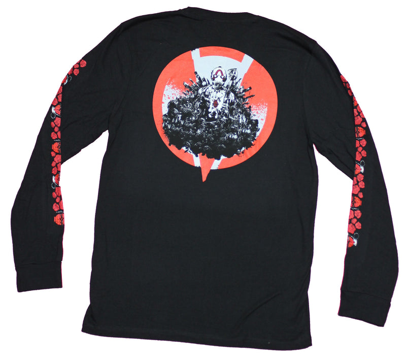 Borderlands Mens Long Sleeve T-shirt - Logo Lapel Giant Group Image Back