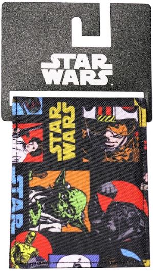 Star Wars Vintage Comic Style Canvas Wallet W/ Yoda, Luke, R2-D2, Vader & More
