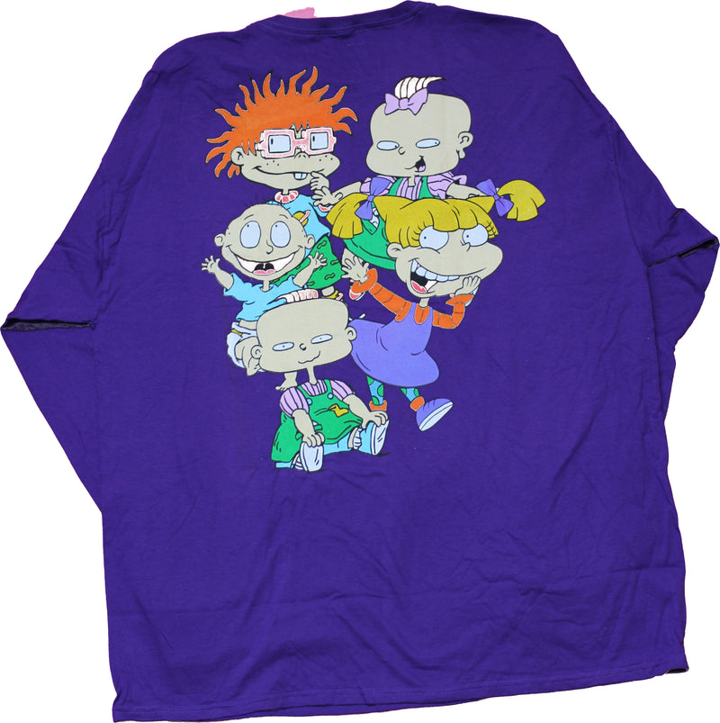 Rugrats Mens Long Sleeve T-shirt -Baby's Gotta Do Group Back