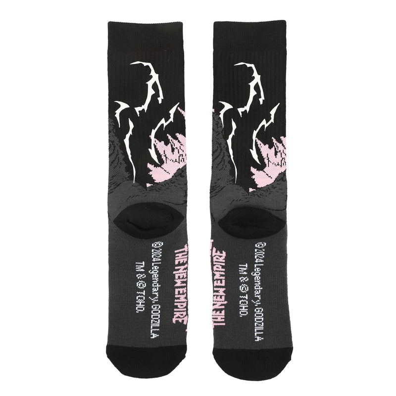 Bioworld Godzilla Vs. Kong The New Empire UV Color Change Godzilla Adult Athletic Crew Socks-OSFA