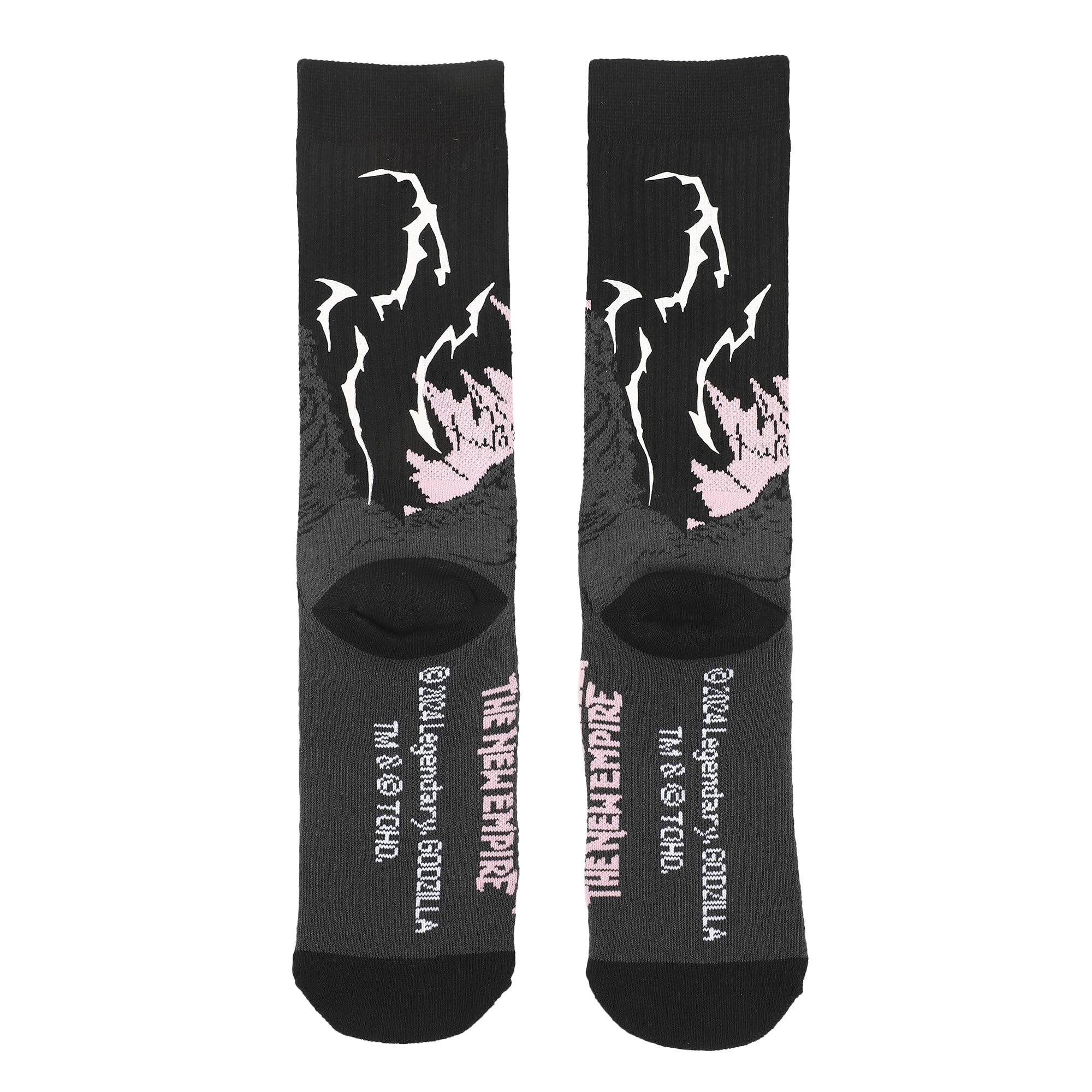 Bioworld Godzilla Vs. Kong The New Empire UV Color Change Godzilla Adult Athletic Crew Socks-OSFA - Inmyparentsbasement.com