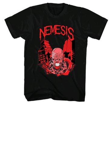 Resident Evil 3 Mens T-Shirt - Nemesis Red Silhouette Under Name