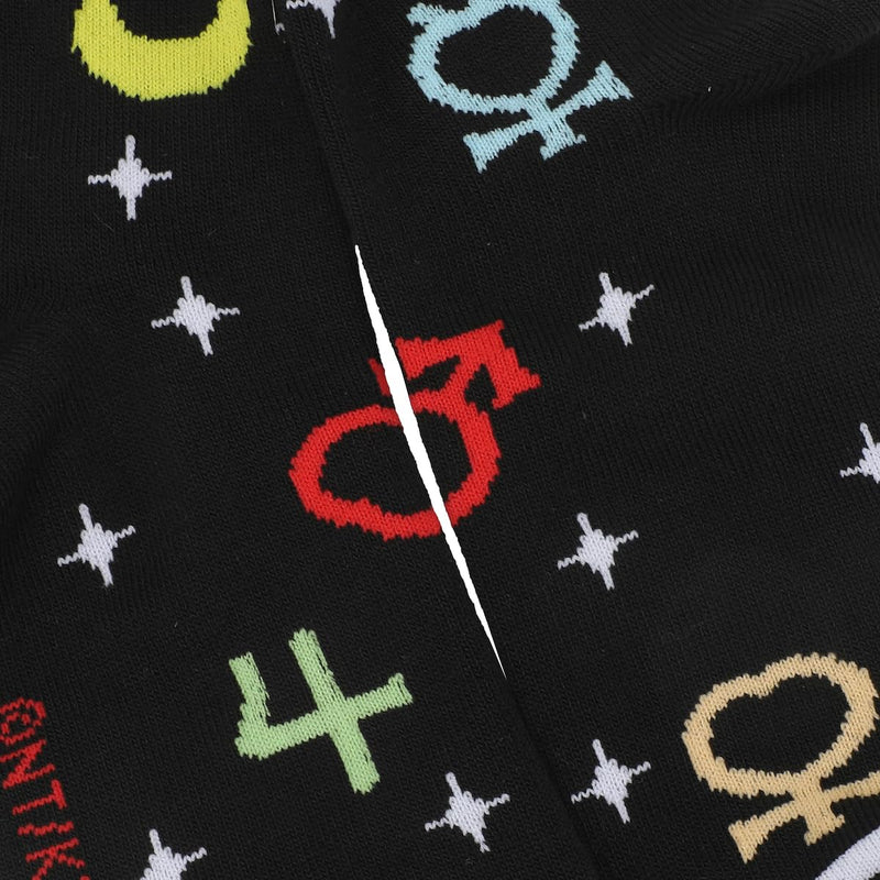 Bioworld Sailor Moon Cosmic Symbols & Cats Women's 3-Pair Lettuce Edge Casual Quarter Crew Socks