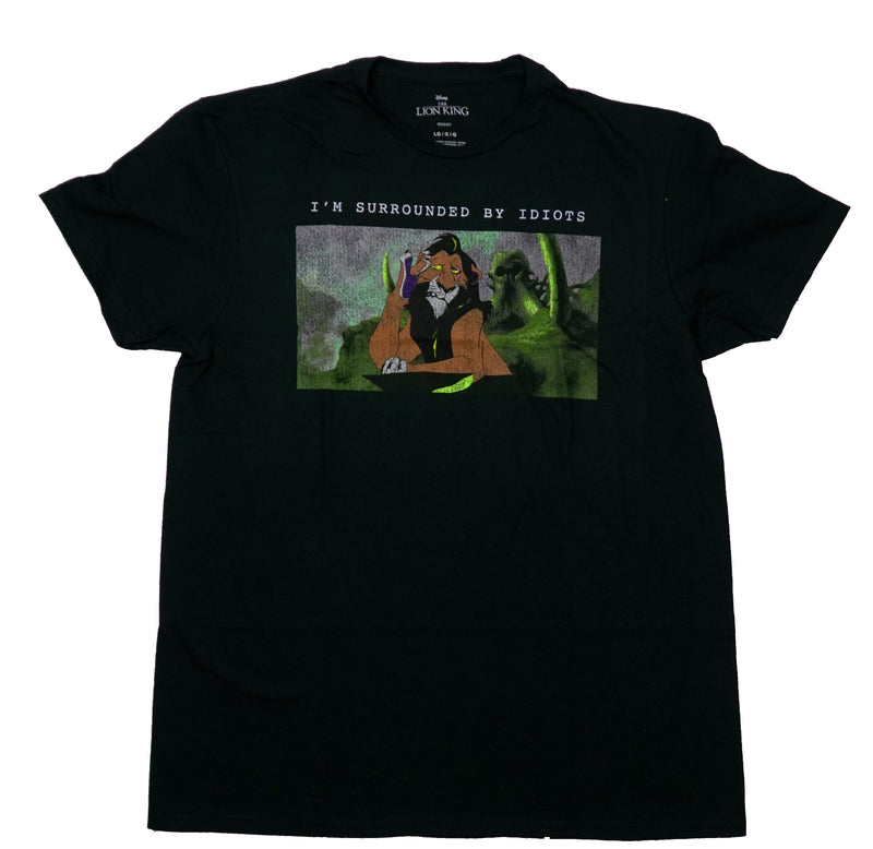 The Lion King Mens T-Shirt -Scar I'm Surrounded By Idiots - Inmyparentsbasement.com