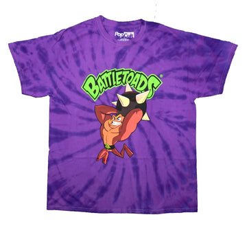 Battletoads Mens T-Shirt - Pimple Throwing Spiked Ball Tie Dye