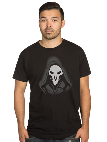 Overwatch Mens T-Shirt - Reaper Remorseless Scary Face Image