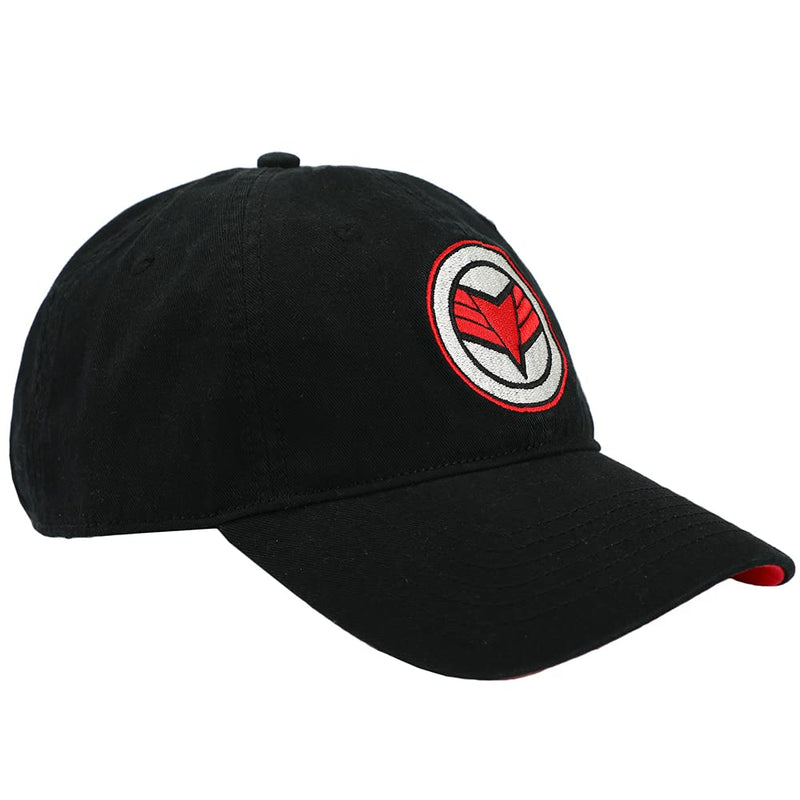 Falcon Winter Solider Embroidered Shield Adjustable Ball Cap Black
