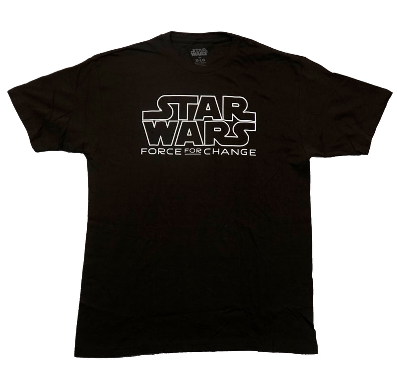 Star Wars Mens T-Shirt - Force For Change White Print Logo