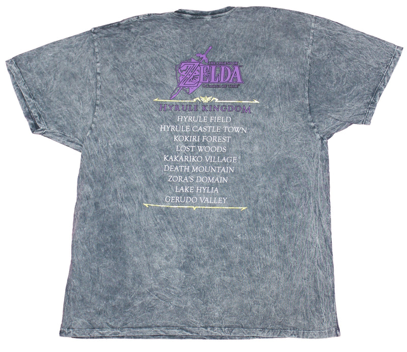 Legend of Zelda Mens T-Shirt - Ocarina Metallic Logo Hyrule Kingdom Shirt