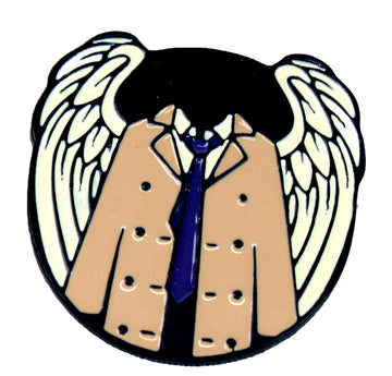 Supernatural Winchesters Castiels Angel  Wings Enamel Collectors Lapel Pin