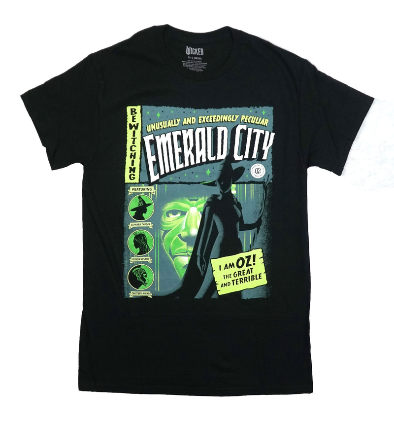 Wicked Mens T-Shirt - Alphaba Emerald City Enchanting Stories Cover