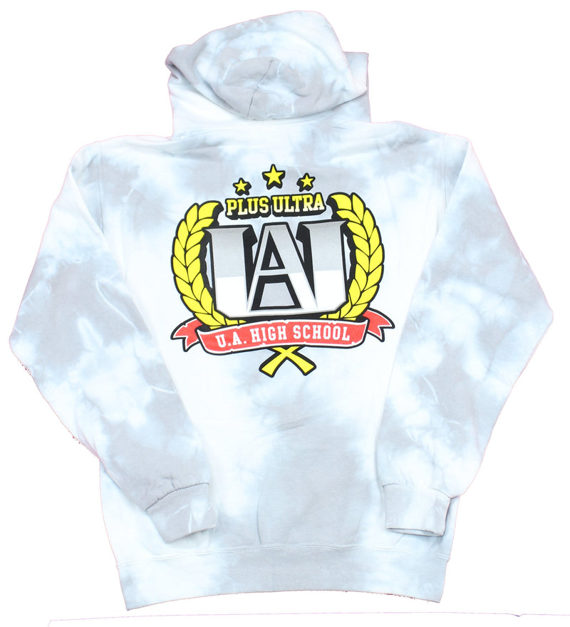 My Hero Academia Mens Pullover Hoodie- Word Logo Plus Ultra High Back