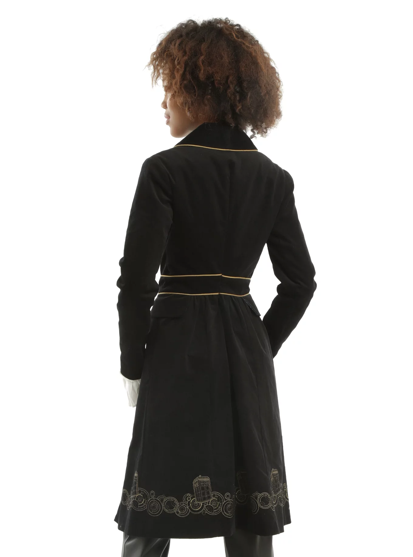 Doctor Who Embroidered TARDIS Girls Corduroy Coat
