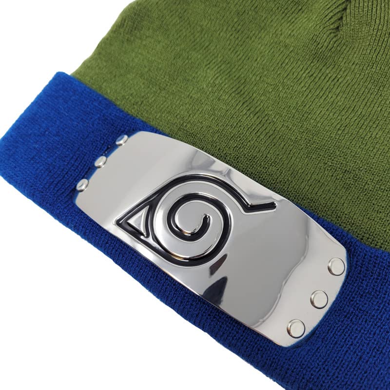 Ripple Junction Naruto Shippuden Kakashi Cosplay Adult Anime Beanie with Metal Plate for Men and Women Officially Licensed
