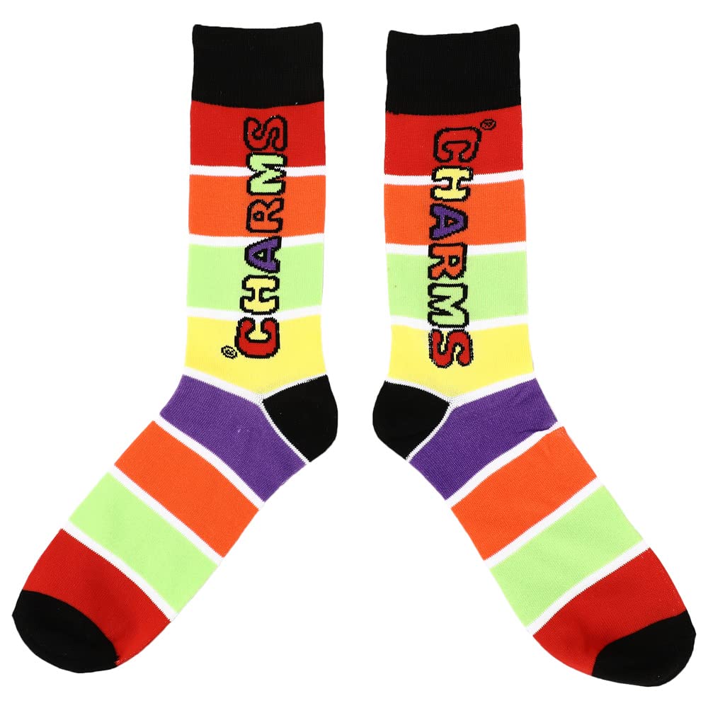 Bioworld Chocolate Tootsie Roll Pops Candy Labels Casual fun Crew Socks for Boys 5-Pack