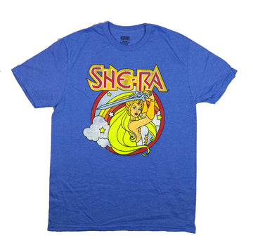 She-Ra Mens T-Shirt - Distressed Sword Swinging Circle Logo Image
