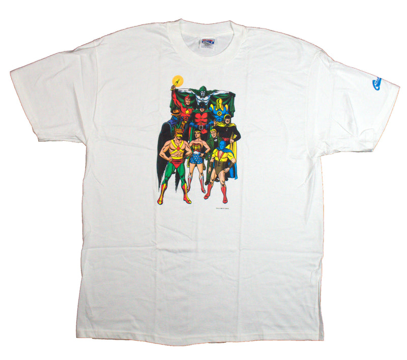 Graphitti Designs Justice Society Group  JSA 1990s DEADSTOCK VINTAGE T-SHIRT NOS