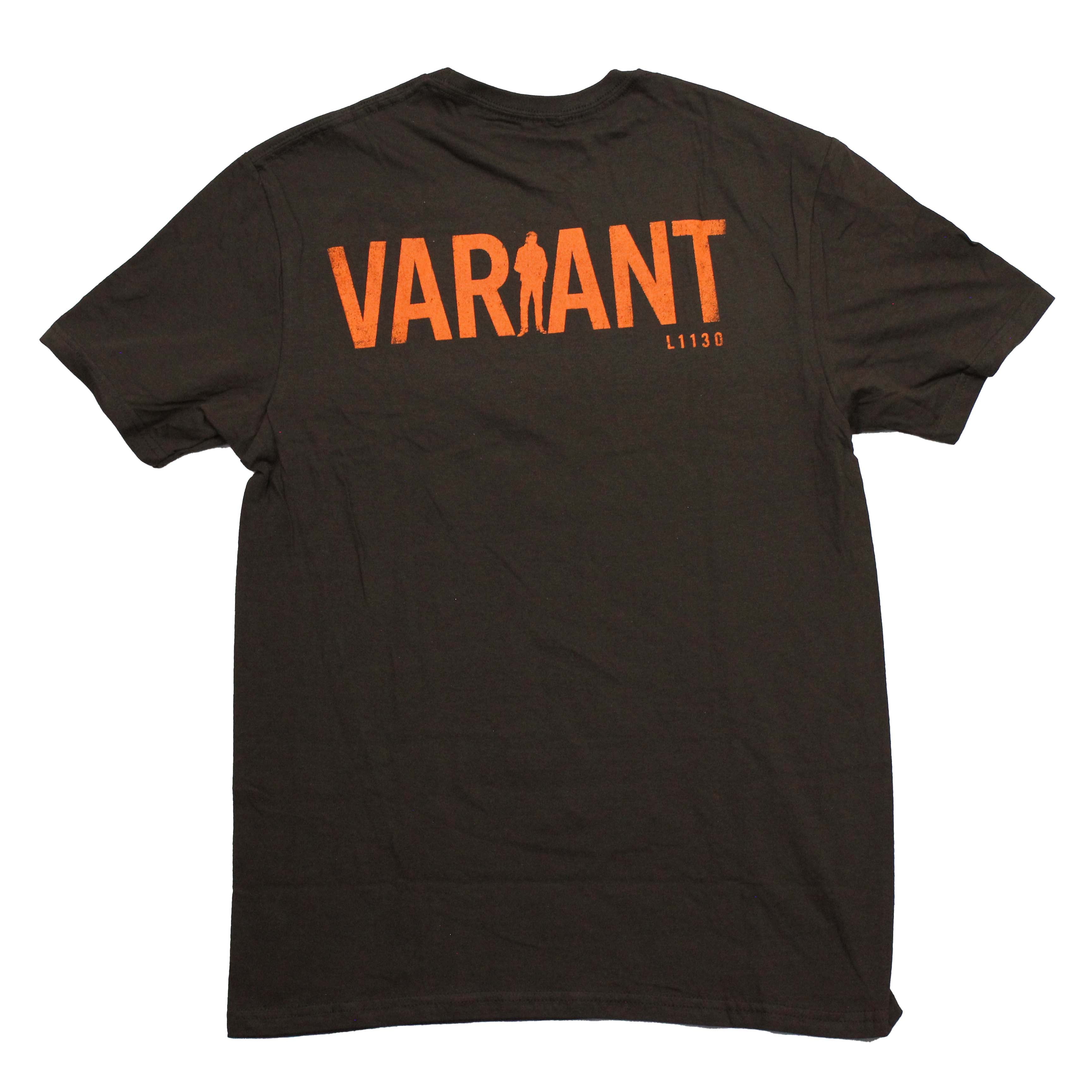 Loki Mens T-Shirt - Lapel Time Variance Authority Logo Variant L1130 Back