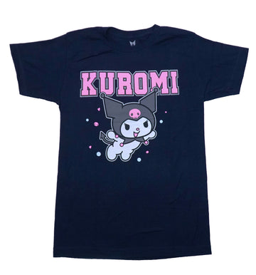 Kuromi Mens T-Shirt - Floating Below Name Smiling