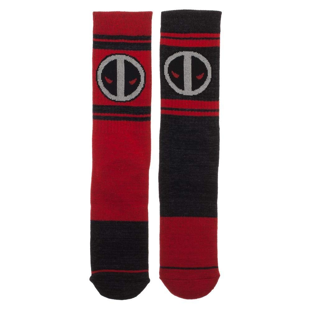 Deadpool Logo Color Flipped Men's Crew Socks