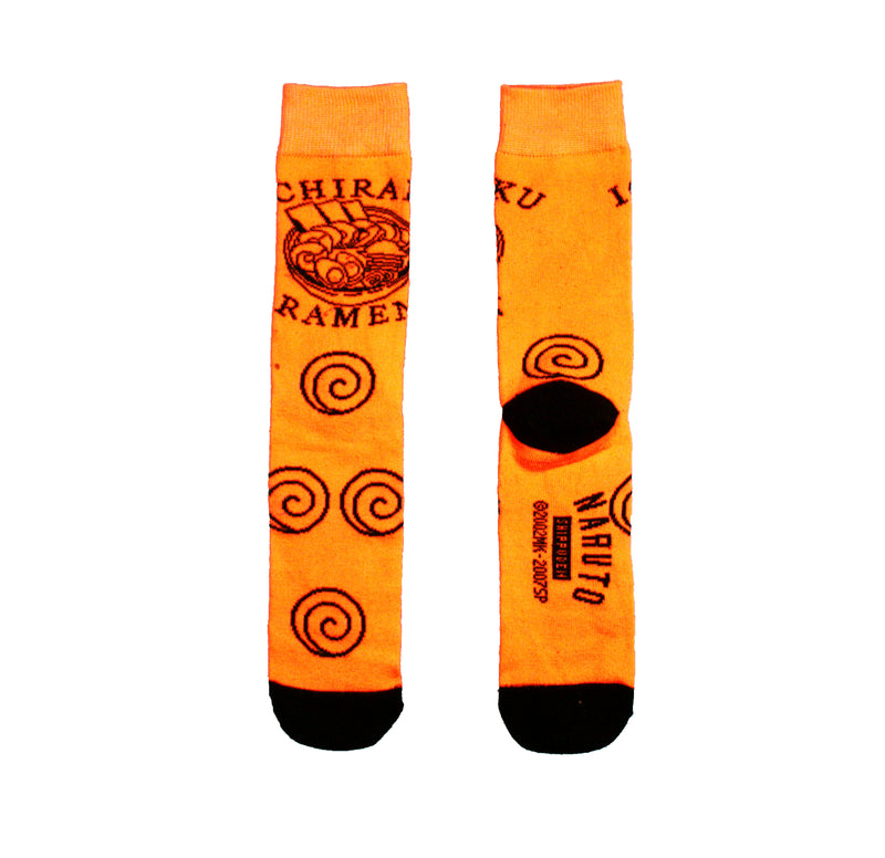 Naruto Ichiraku Ramen Shop Logo over clouds Men's Crew sock