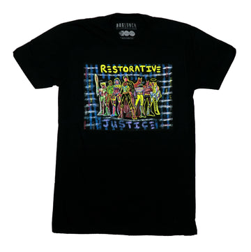 DC Comics Mens T-Shirt -Positve Words Them Restorative Justice Print