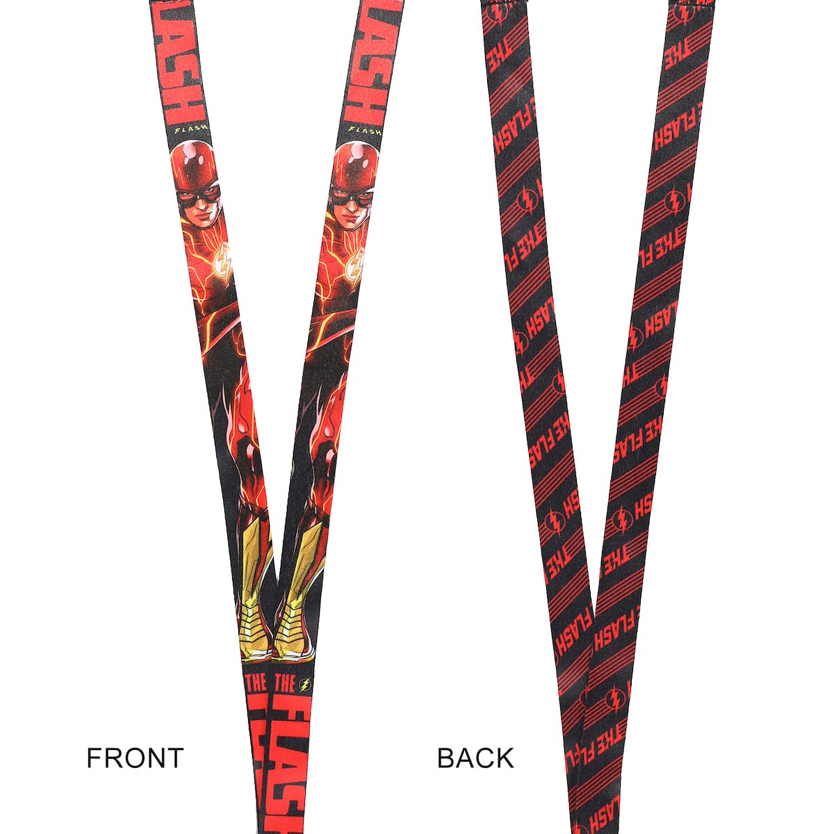 The Flash Movie Lanyard with Breakaway Metal Charm and ID Sleeve