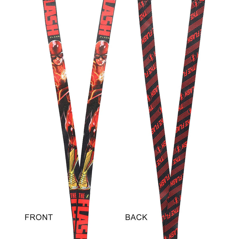 The Flash Movie Lanyard with Breakaway Metal Charm and ID Sleeve