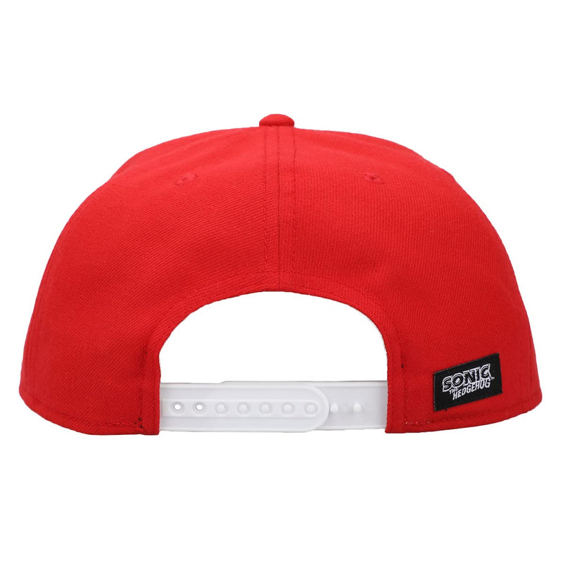 Bioworld Sonic The Hedgehog Knuckles Big Face Men's Red Snapback Hat