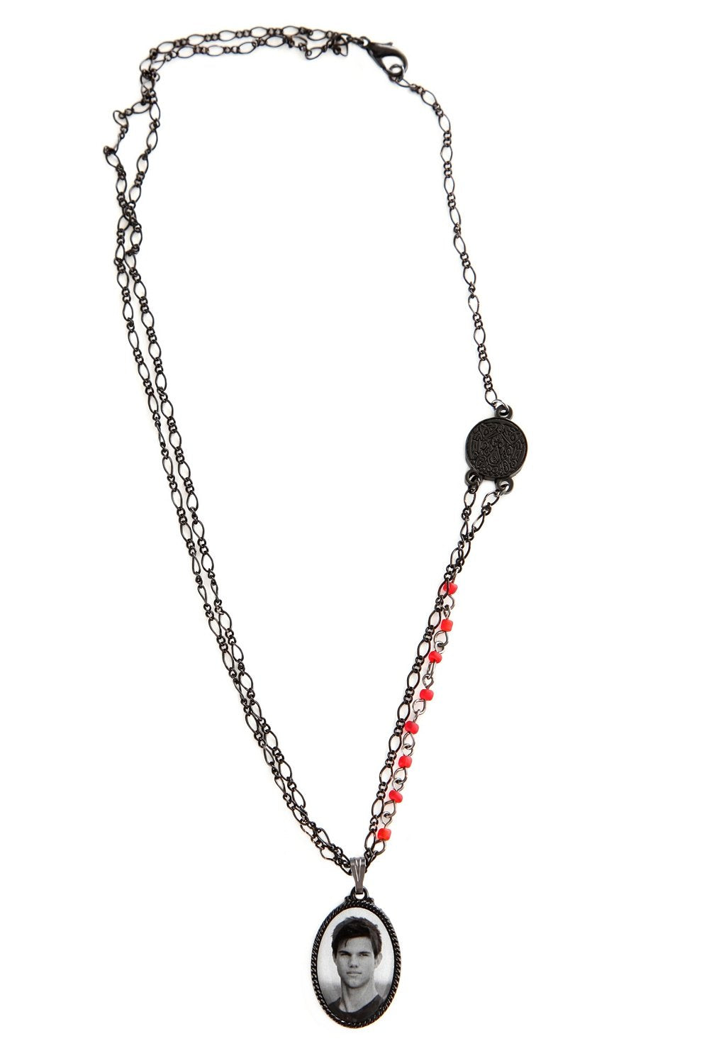 Twilight Eclipse Framed Jacob Double Chain Necklace Size : One Size