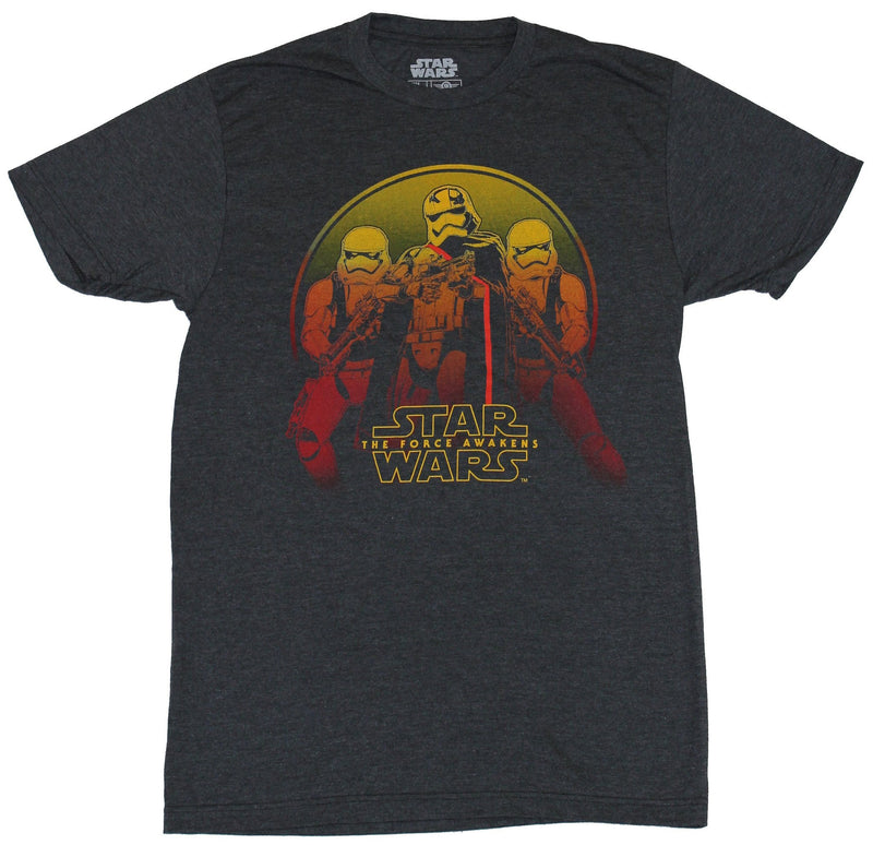 Star Wars Force Awakens  Mens T-Shirt - Captain Phasma Sunset Stormtrooper Trio