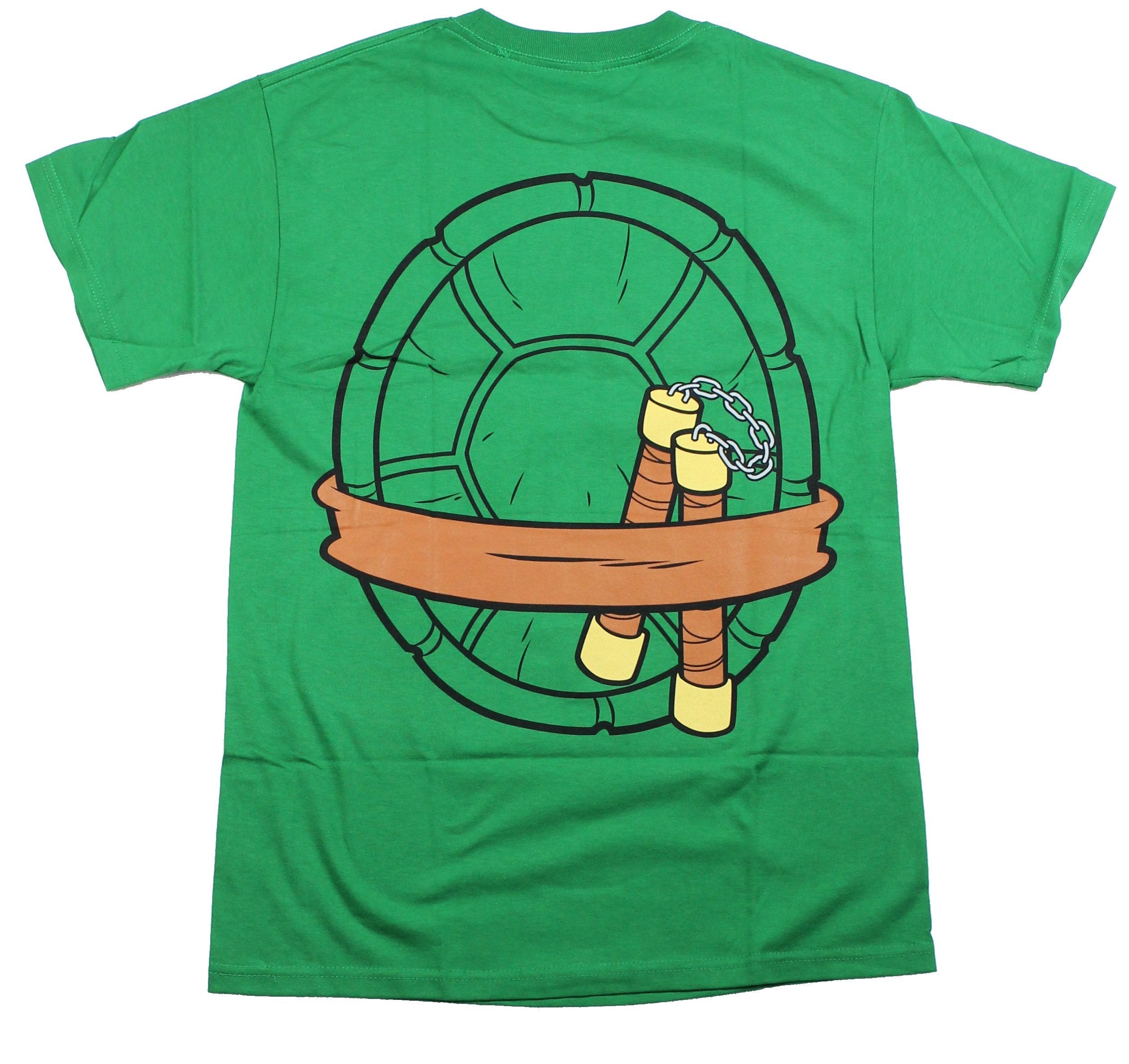 Turtle Costume Mens T-Shirt - Brown Belt Michelanglo Costume Front