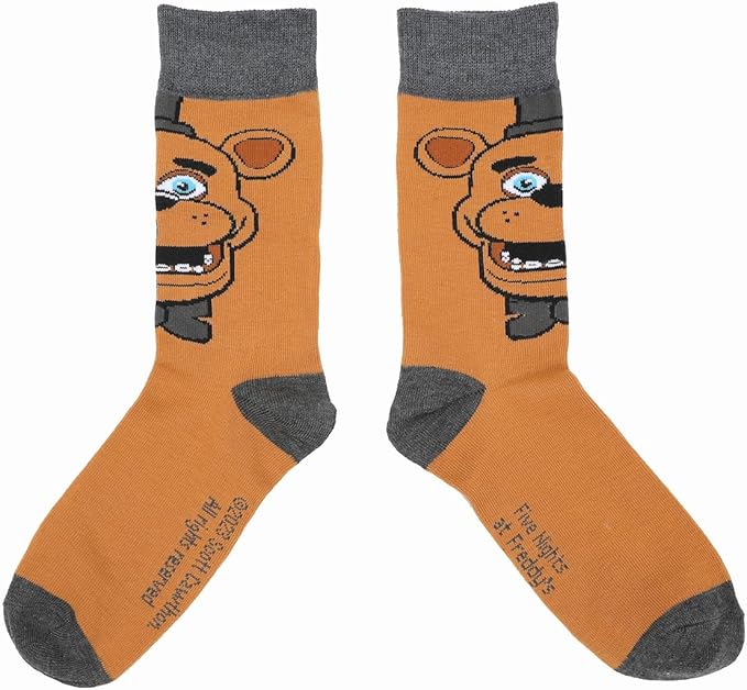 Bioworld Five Nights at Freddy's Adult Casual Crew Socks (Pack of 5)