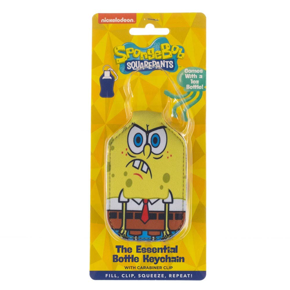 SpongeBob SquarePants Keychain W/ 1 oz. Reusable Plastic Bottle Insert