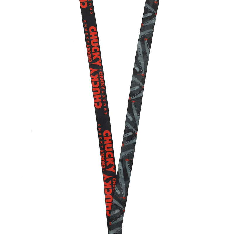 Chucky Wanna Play? Lanyard With Rubber Charm and Clear ID Sleeve